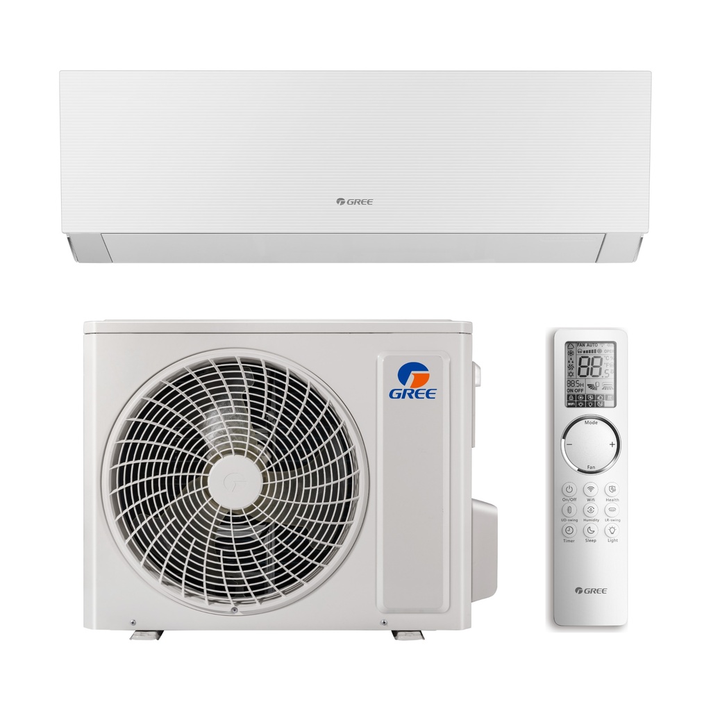 [GWH12AUCXD-K6DNA1C/I + GWH12AUCXD-K6DNA1C/O] Ensemble GREE CLIVIA+ 12 blanc R32 – Unité murale + groupe extérieur