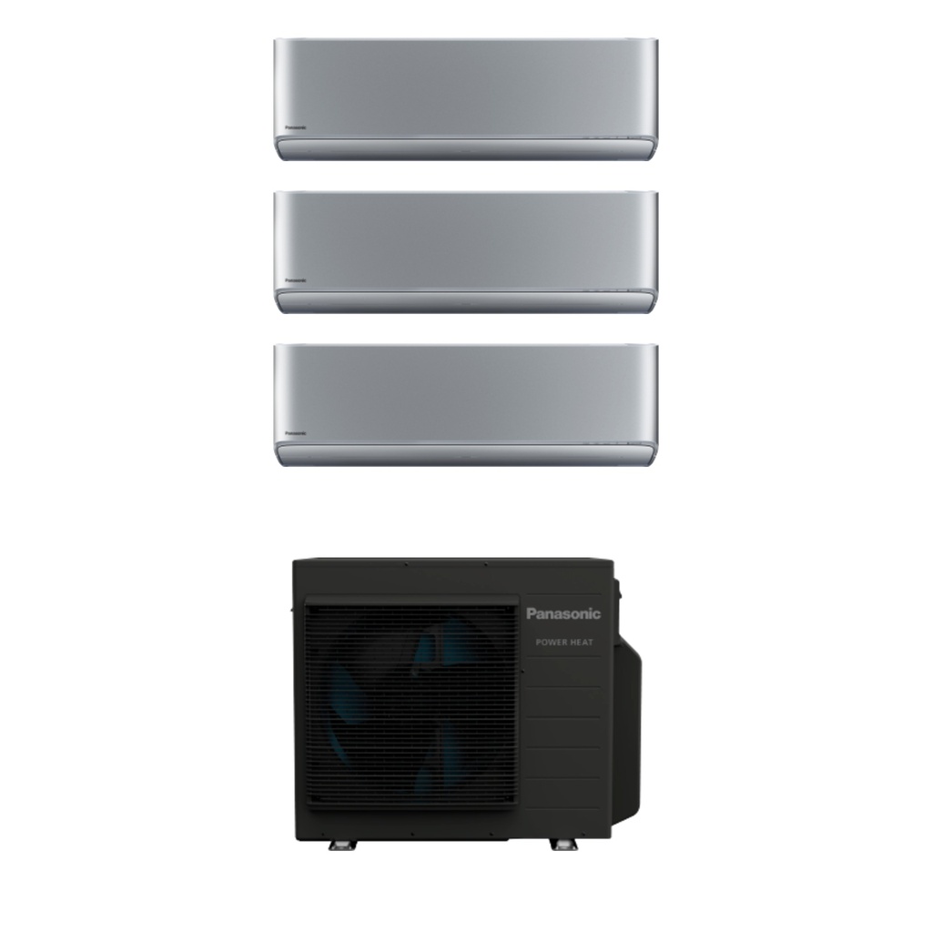 Ensemble PANASONIC Etherea / Power Heat Multi tri-split – CU-3Z75ABEC + CS-XZ20CKEW + CS-XZ20CKEW + CS-XZ25CKEW R32