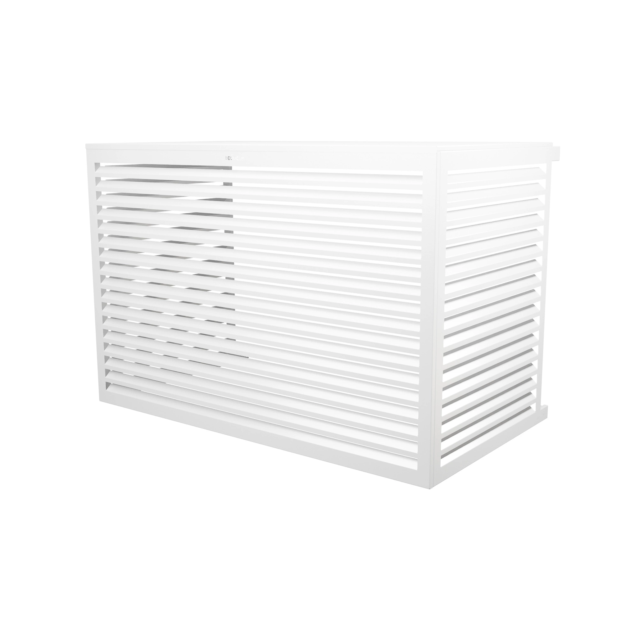 Cache clim et PAC DECOCLIM Alu – Taille XXL – face avant, côtés et dessus (intérieur H100 × P85-100 cm)