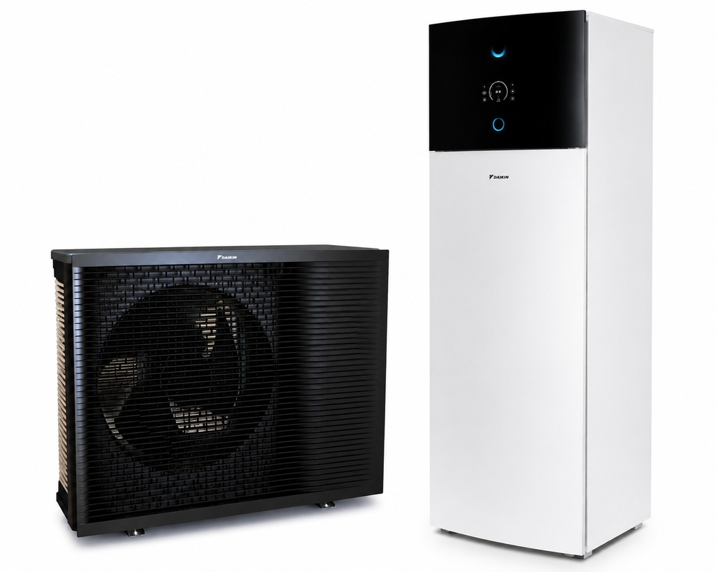 Ensemble DAIKIN Altherma 3 R MT R32 65 °C – Groupe extérieur + module hydraulique intérieur au sol 2 zones