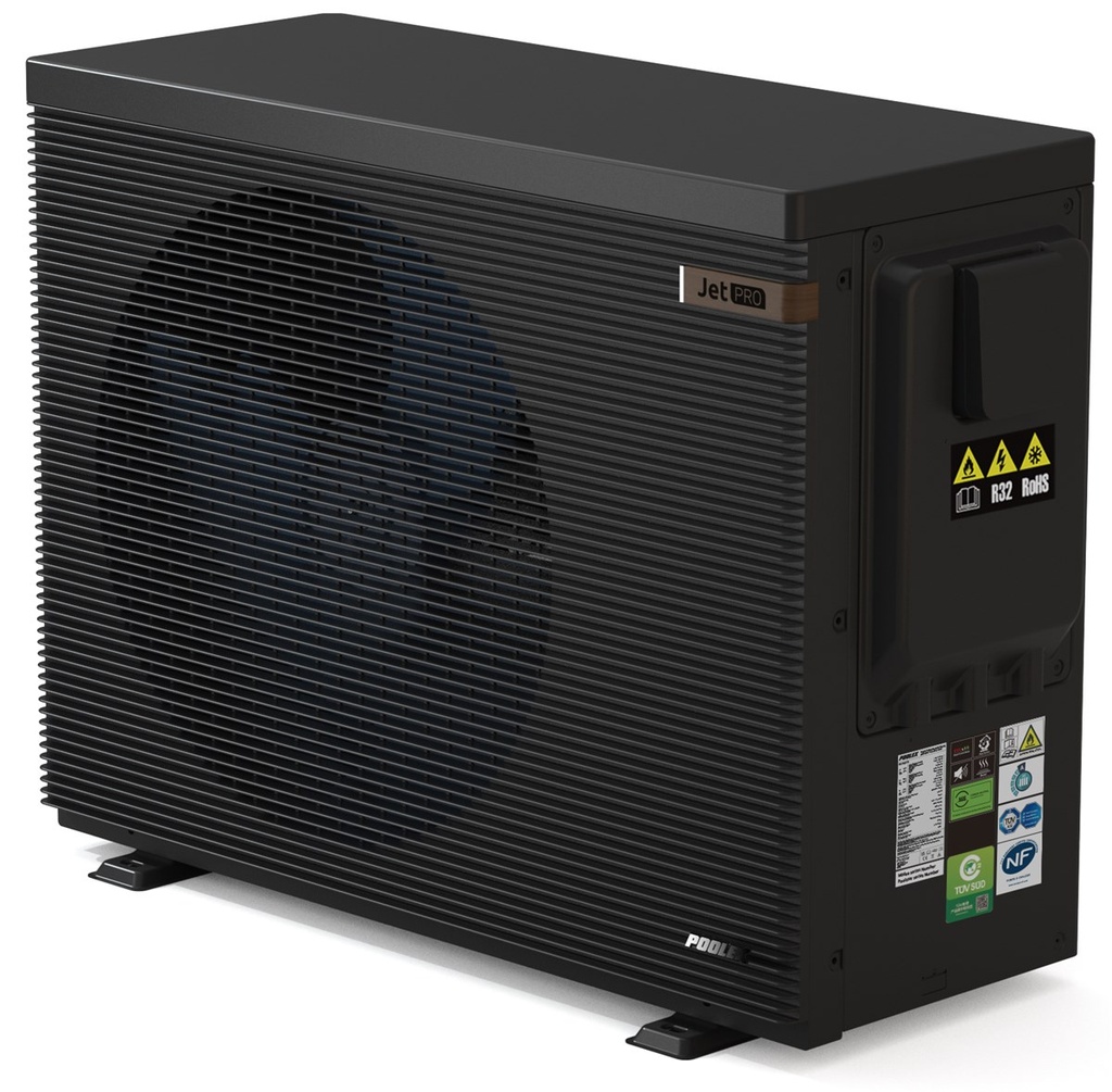 [PC-JET075] Pompe à chaleur piscine POOLEX Jet Pro Full Inverter R32 (10.3 kW (Jet Pro 75 – Monophasé – Bassin 30 à 40 m³))